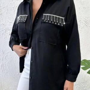 شومیز نگین خطی - کد 50041